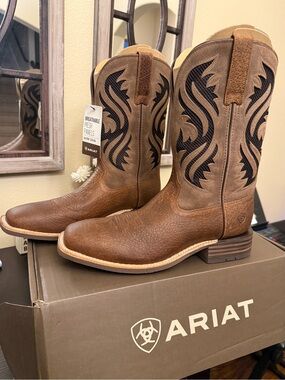 Ariat Kanyon Toughstock VentTEK Wide Square Cowboy Boots Mens 12 NWT